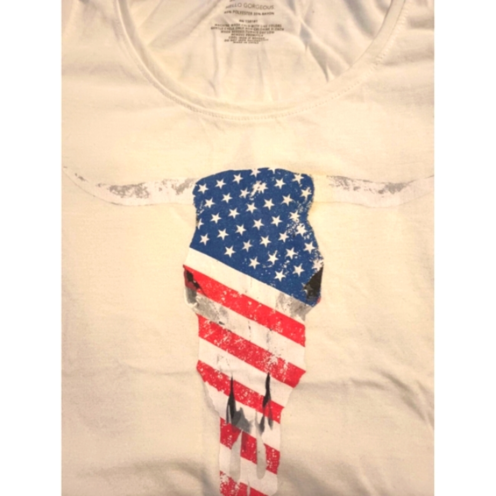 Grayson Threads Patriotic Steer Head Tank Top Sleeveless Graphic T Shirt XXL